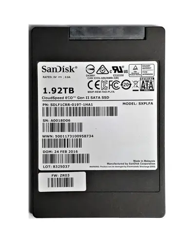 Накопичувач SSD CloudSpeed Eco Gen II 1.92Tb SATA 2.5" (SDLF1CRR-019T)