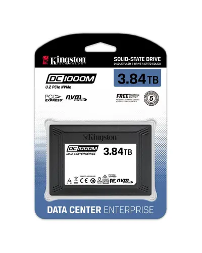 Накопичувач Kingston 3.84tb U.2 NVME (SEDC1000M/3840G) new