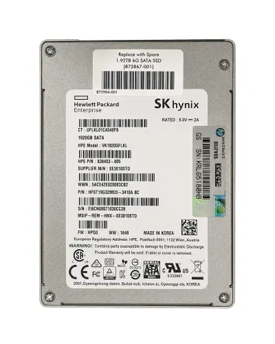 Накопитель SSD SK Hynix SE3010 1.92TB SATA 2.5" 6Gb/s (HFS1T9G32MED-3410A)