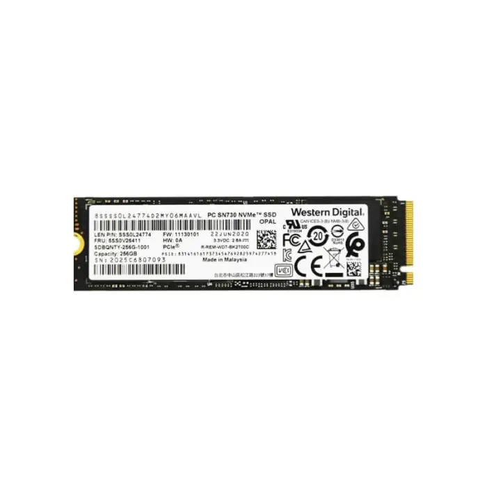 Western Digital SN730 256GB SSD 3枚組 Накопитель SSD WD 256Gb SN730 NVMe M.2 Gen3x4 (SDBQNTY-256G) для