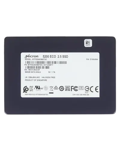 Накопитель SSD Micron Enterprise 960Gb 5200 ECO (MTFDDAK960TDC)