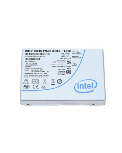 Диск SSD Intel DC P4500 1.0Tb U.2 NVMe (SSDPE2KX010T7)