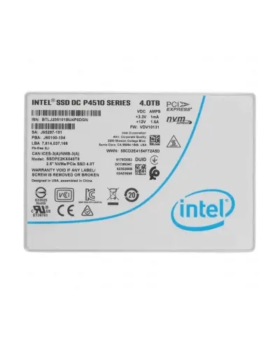 Накопичувач SSD Intel DC P4510 4Tb U.2 NVMe (SSDPE2KX040T801)