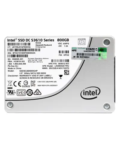 Диск SSD SATA Intel 800Gb S3610 (SSDSC2BX800G4R)