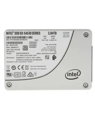 Накопитель SSD Intel 3.84tb SSD D3-S4510 SATA (SSDSC2KB038T801)