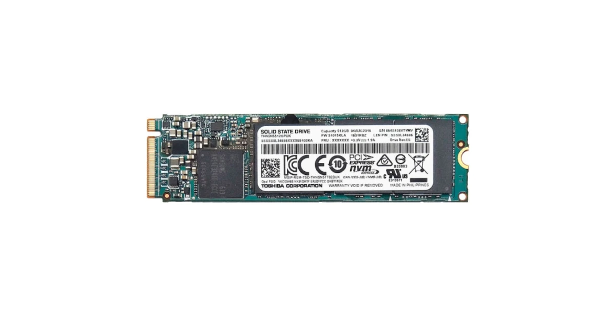 M.2 2280 NVMe SSD 512GB 1TB 各２枚 01FR595 - 512GB M.2 PCIe NVMe 2280 TLC 3D-Nand SSD Solid State