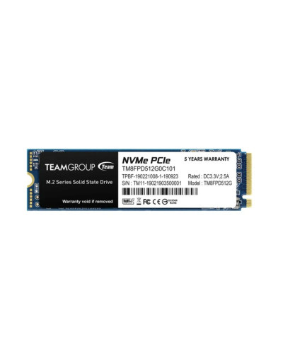 Накопичувач SSD TEAMGROUP 512Gb NVMe M.2 Gen3x4 (TM8FPD512G0C101)