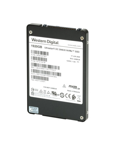 Накопитель Western Digital Ultrastar DC SN630 1.92Tb NVMe PCIe U.2 (WUS3BA119C7P3E3)