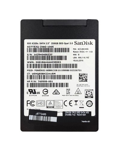 Накопичувач SSD SanDisk X300s 256Gb SATA 2.5" (SD7TB3Q-256G)