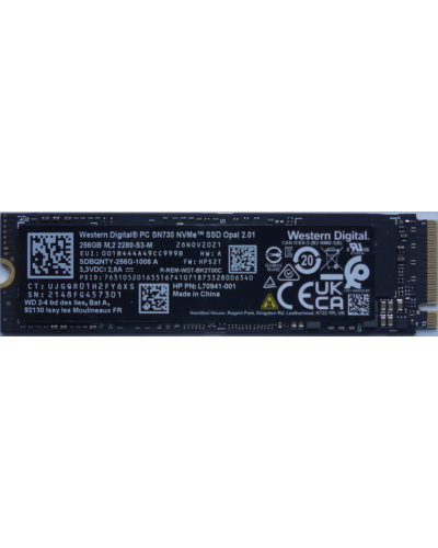 Накопичувач SSD WD PC SN730 512Gb NVMe M.2 Gen3x4 (SDBPNTY-512G-1006)