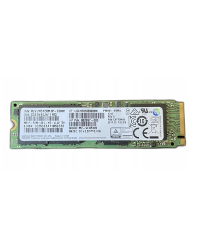 Накопичувач SSD Samsung PM961 512Gb NVMe M.2 Gen3x4 (MZVLW512HMJP-000L7)