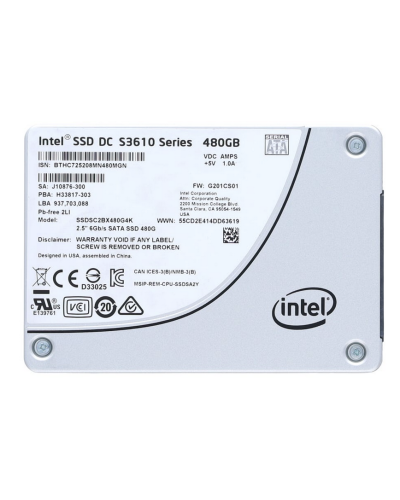 Накопичувач SSD Intel DC S3610 480Gb SATA (SSDSC2BX480G4K)