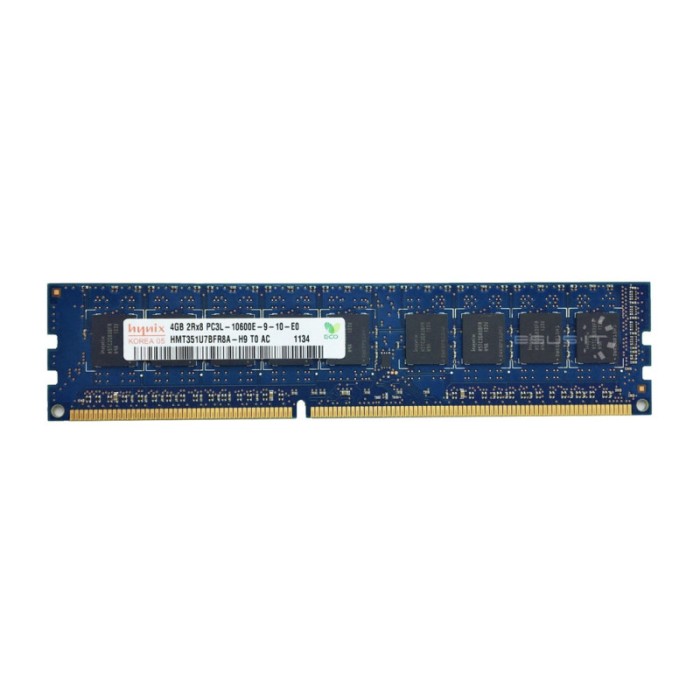 Оперативна пам'ять SK Hynix 4Gb DDR3-1333 PC3L-10600E (HMT351U7BFR8A‐H9) UDIMM ECC Unbuffered