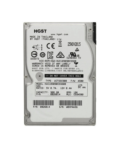 Жорсткий диск HGST Ultrastar C10K900 900Gb 10K 6G SAS 2.5 (HUC109090CSS600)