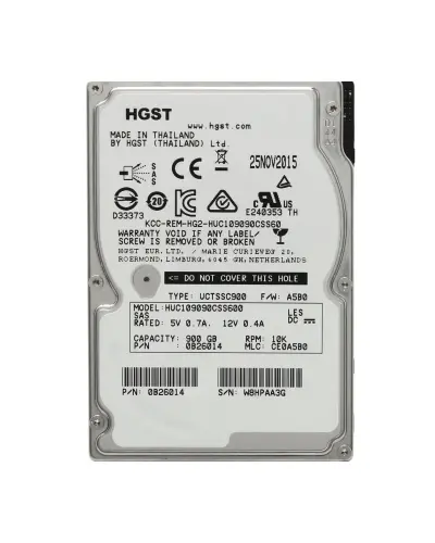 Сервенный диск HGST Ultrastar C10K900 900Gb 10K 6G SAS 2.5 (HUC109090CSS600) New