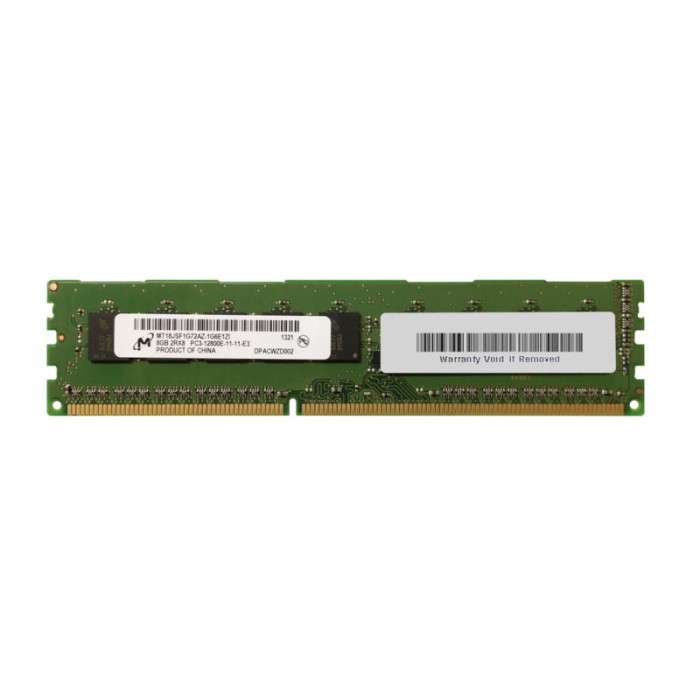 Оперативна пам'ять Micron 8Gb DDR3-1600 PC3-12800E (MT18JSF1G72AZ‐1G6) UDIMM ECC Unbuffered