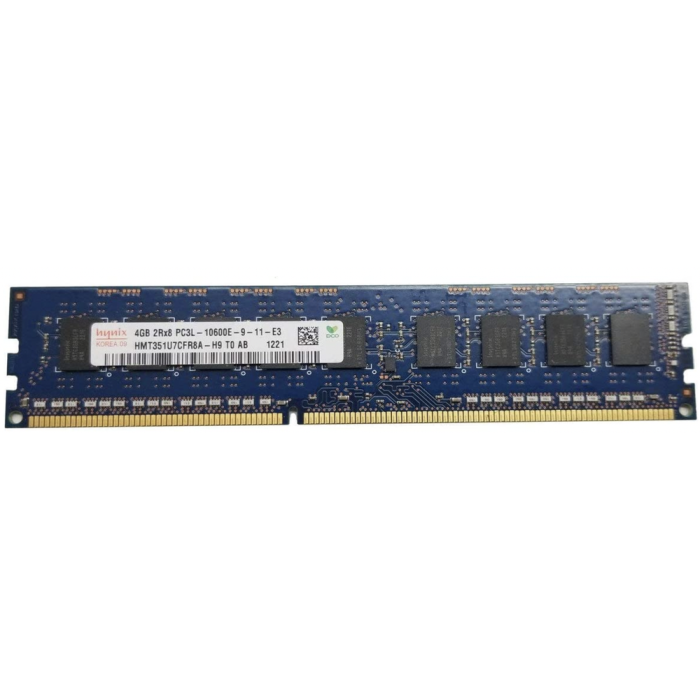 Оперативна пам'ять SK Hynix 4Gb DDR3-1333 PC3L-10600E (HMT351U7CFR8A-H9) UDIMM ECC Unbuffered