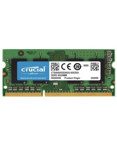 Оперативна пам'ять Crucial 8Gb DDR3-1600 PC3L-12800S (CT102464BF160B) SODIMM Non-ECC Small Outline